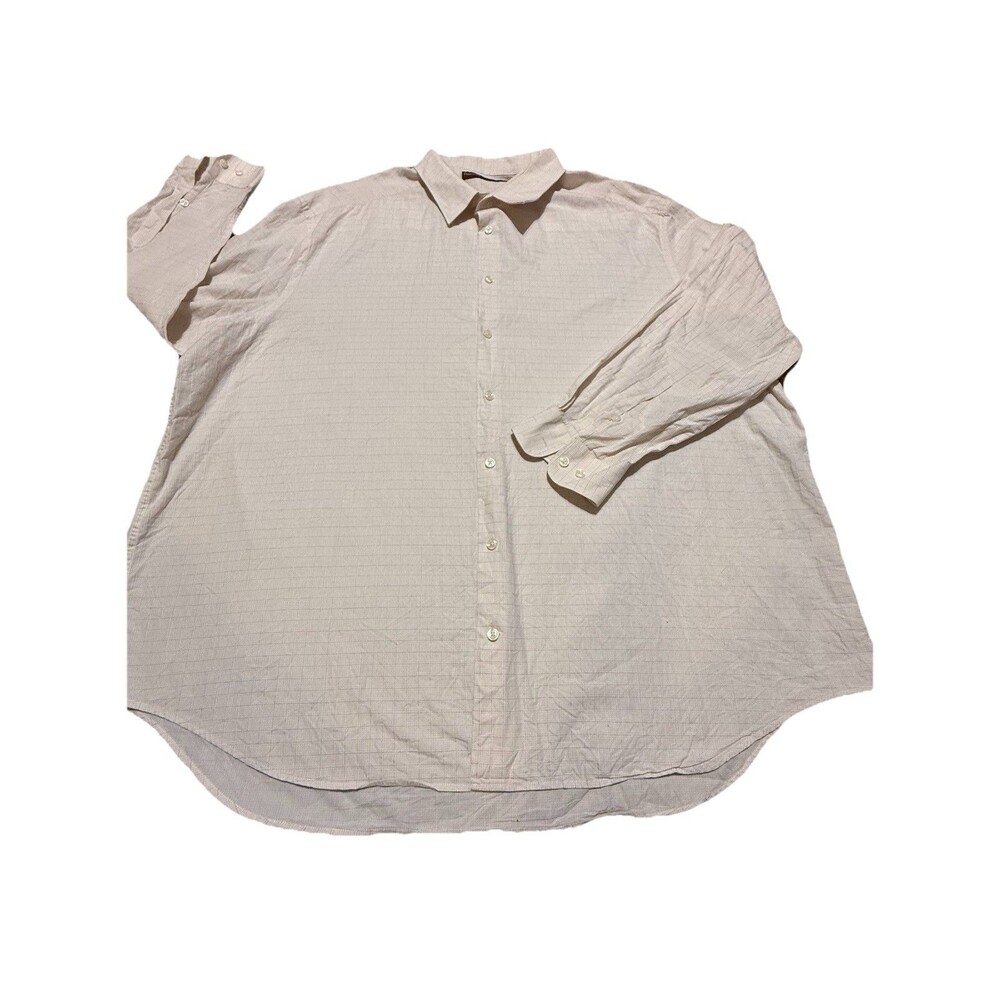 Perry Ellis Portfolio  Button Down Long Sleeve Shirt 1 Pocket Size 3X